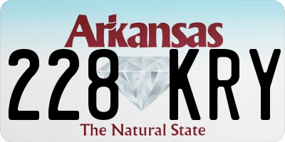 AR license plate 228KRY