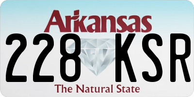 AR license plate 228KSR