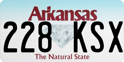 AR license plate 228KSX