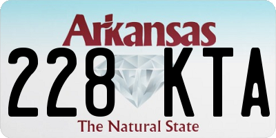 AR license plate 228KTA