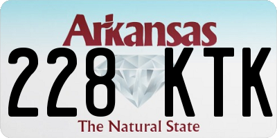 AR license plate 228KTK