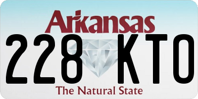 AR license plate 228KTO