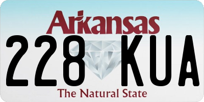 AR license plate 228KUA