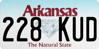 AR license plate 228KUD