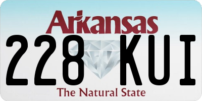 AR license plate 228KUI
