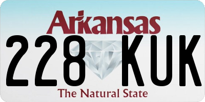 AR license plate 228KUK