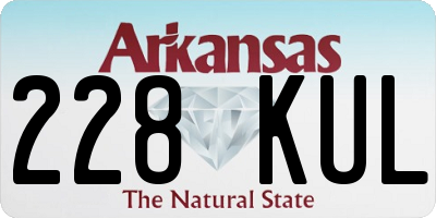AR license plate 228KUL