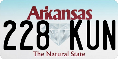 AR license plate 228KUN