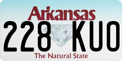 AR license plate 228KUO