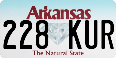 AR license plate 228KUR