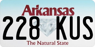 AR license plate 228KUS