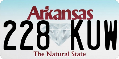 AR license plate 228KUW