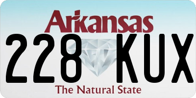 AR license plate 228KUX