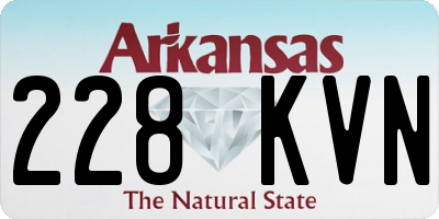 AR license plate 228KVN