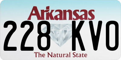 AR license plate 228KVO