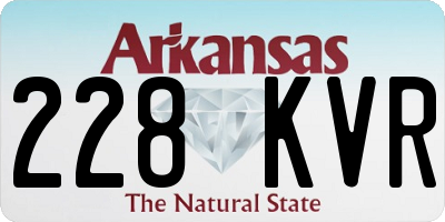 AR license plate 228KVR