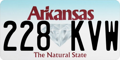 AR license plate 228KVW