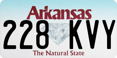 AR license plate 228KVY