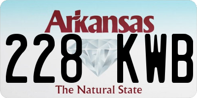 AR license plate 228KWB