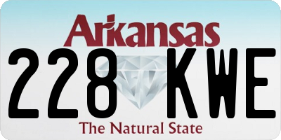 AR license plate 228KWE