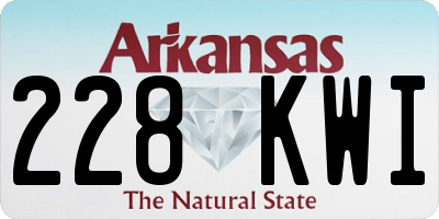 AR license plate 228KWI