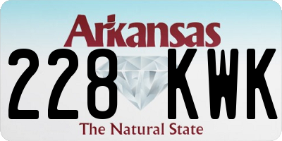 AR license plate 228KWK