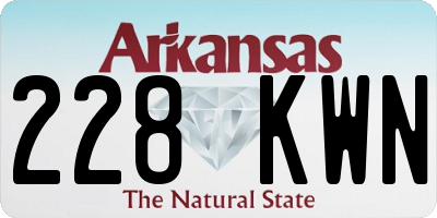 AR license plate 228KWN