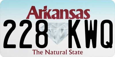 AR license plate 228KWQ