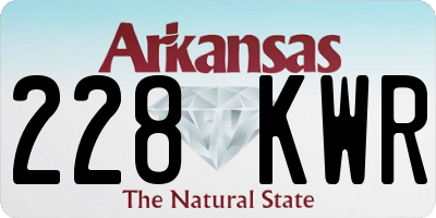 AR license plate 228KWR