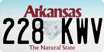 AR license plate 228KWV