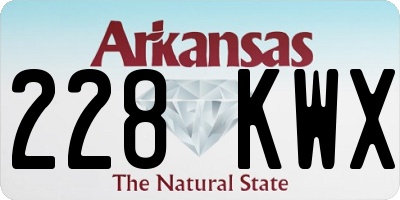 AR license plate 228KWX
