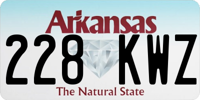 AR license plate 228KWZ