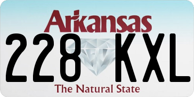 AR license plate 228KXL