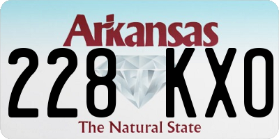AR license plate 228KXO