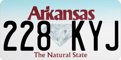 AR license plate 228KYJ
