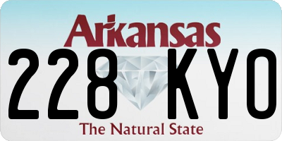 AR license plate 228KYO