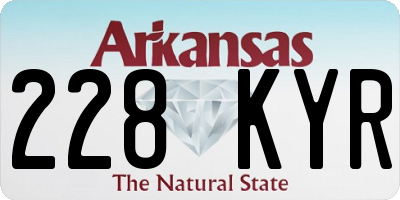 AR license plate 228KYR