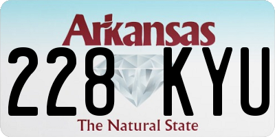 AR license plate 228KYU
