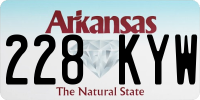 AR license plate 228KYW