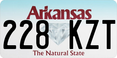 AR license plate 228KZT