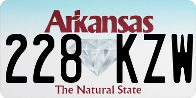 AR license plate 228KZW