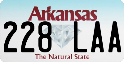 AR license plate 228LAA