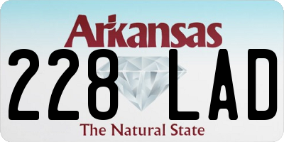 AR license plate 228LAD