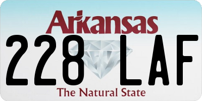 AR license plate 228LAF