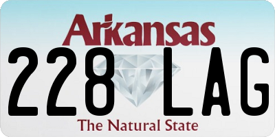 AR license plate 228LAG