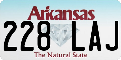 AR license plate 228LAJ