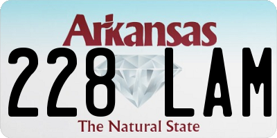 AR license plate 228LAM