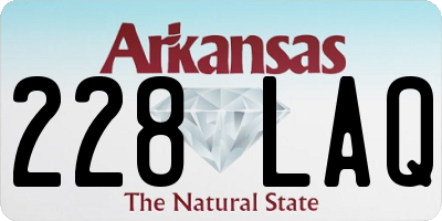 AR license plate 228LAQ
