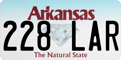 AR license plate 228LAR