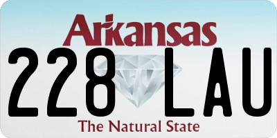 AR license plate 228LAU